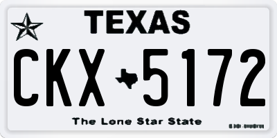 TX license plate CKX5172