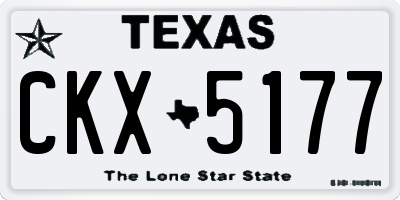 TX license plate CKX5177
