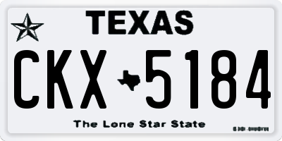 TX license plate CKX5184
