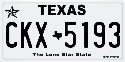 TX license plate CKX5193