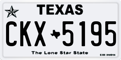 TX license plate CKX5195