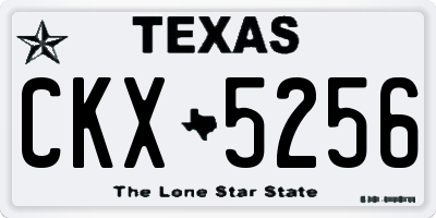 TX license plate CKX5256