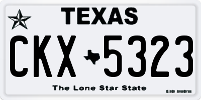 TX license plate CKX5323