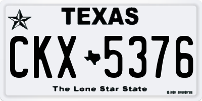 TX license plate CKX5376