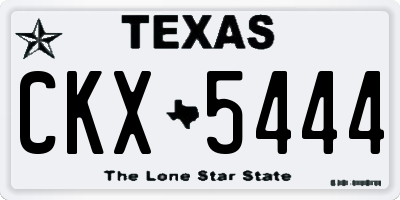TX license plate CKX5444