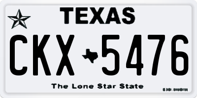 TX license plate CKX5476