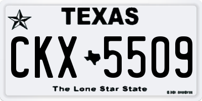 TX license plate CKX5509