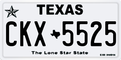 TX license plate CKX5525