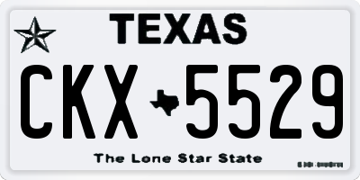 TX license plate CKX5529