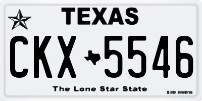 TX license plate CKX5546