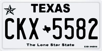 TX license plate CKX5582