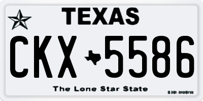 TX license plate CKX5586