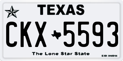 TX license plate CKX5593