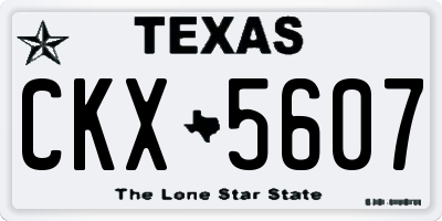 TX license plate CKX5607