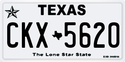 TX license plate CKX5620