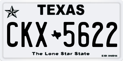 TX license plate CKX5622