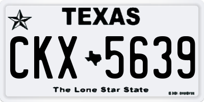 TX license plate CKX5639