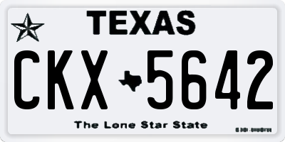 TX license plate CKX5642