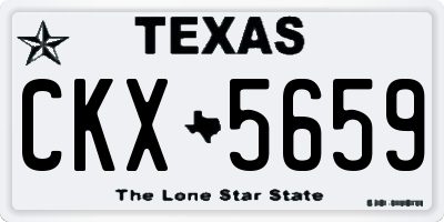 TX license plate CKX5659