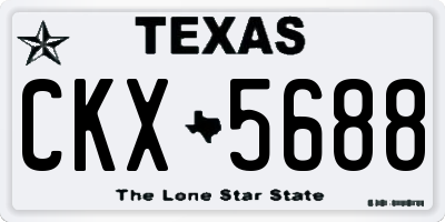 TX license plate CKX5688