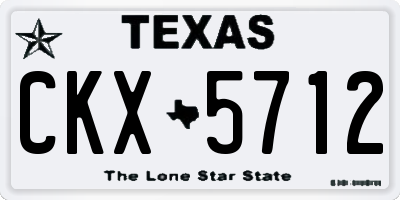 TX license plate CKX5712