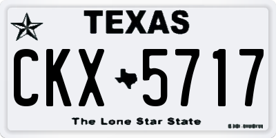 TX license plate CKX5717
