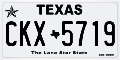TX license plate CKX5719