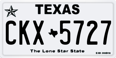 TX license plate CKX5727