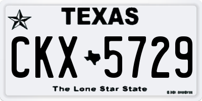 TX license plate CKX5729