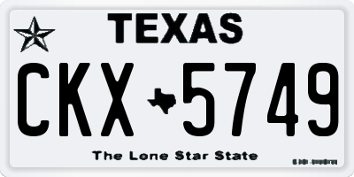 TX license plate CKX5749