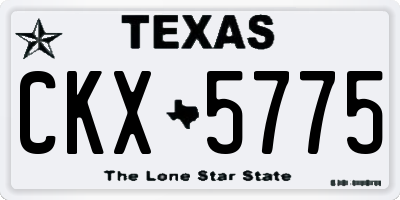 TX license plate CKX5775
