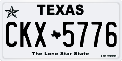 TX license plate CKX5776