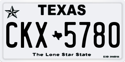 TX license plate CKX5780