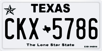 TX license plate CKX5786