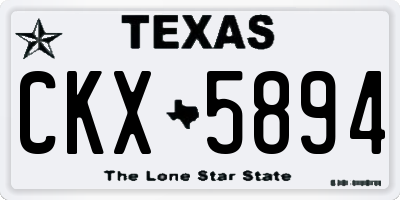 TX license plate CKX5894