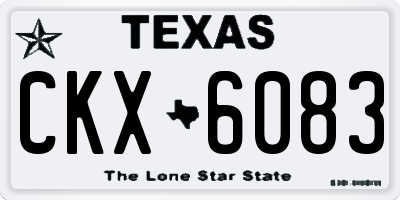 TX license plate CKX6083