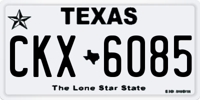 TX license plate CKX6085