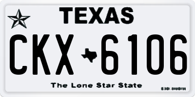 TX license plate CKX6106