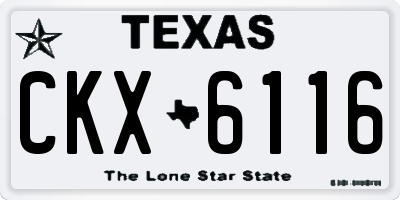TX license plate CKX6116