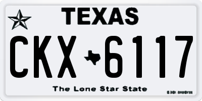 TX license plate CKX6117