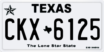 TX license plate CKX6125