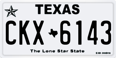 TX license plate CKX6143