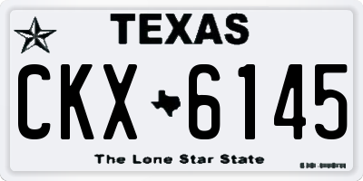 TX license plate CKX6145