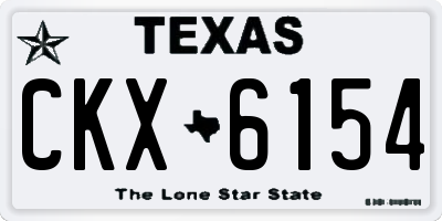TX license plate CKX6154