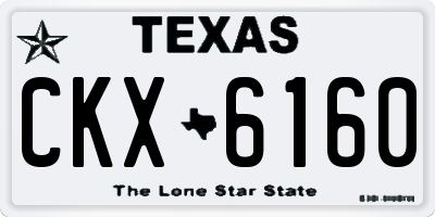 TX license plate CKX6160