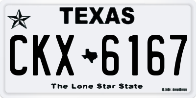 TX license plate CKX6167