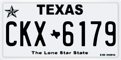 TX license plate CKX6179