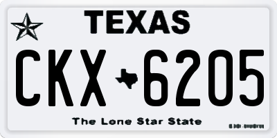 TX license plate CKX6205