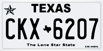 TX license plate CKX6207