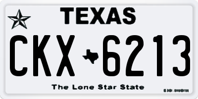 TX license plate CKX6213